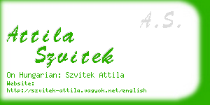 attila szvitek business card